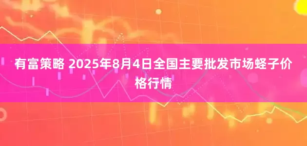 有富策略 2025年8月4日全国主要批发市场蛏子价格行情