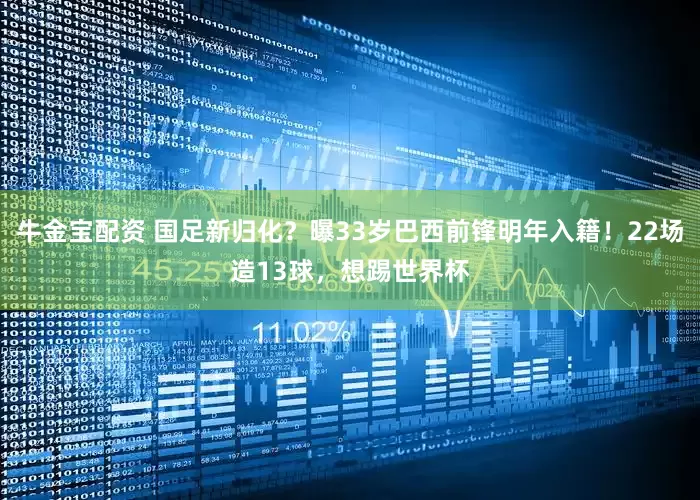 牛金宝配资 国足新归化？曝33岁巴西前锋明年入籍！22场造13球，想踢世界杯